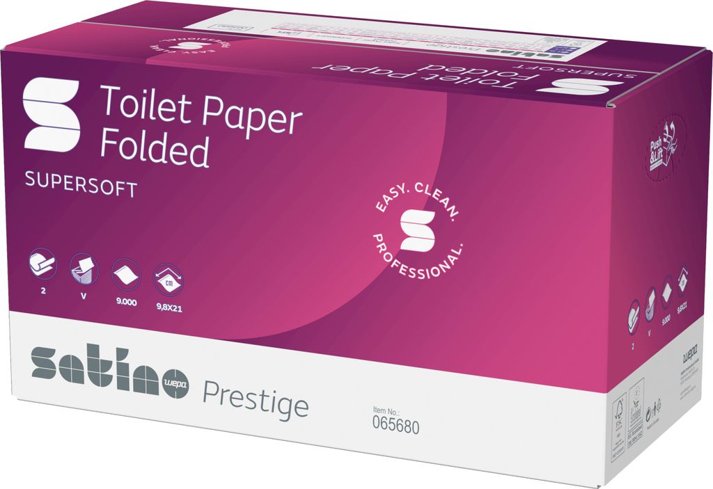 WEPA Einzelblatt-Toilettenpapier prestige 2-lagig 9.000 Tücher