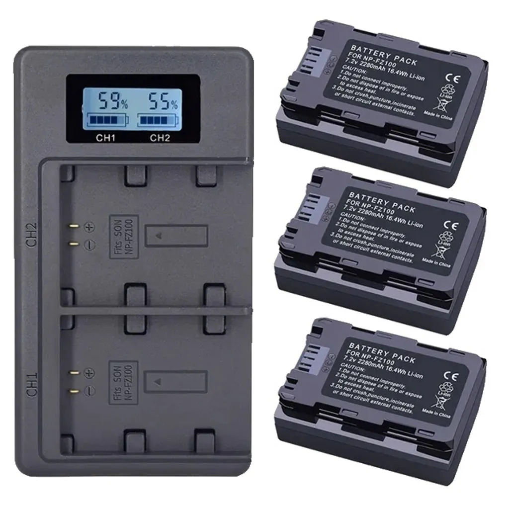 Batterie Fotocamera Ricaricabili Kit 3PCS: Energia Infinita in Viaggio