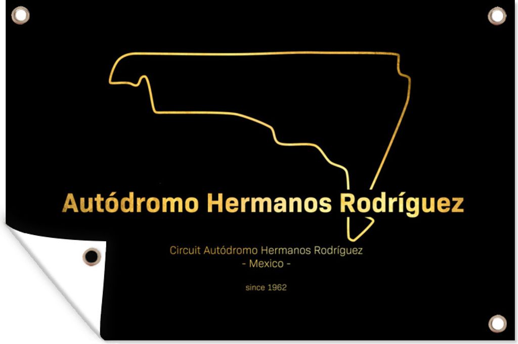 MuchoWow 90x60 cm Outdoor-Poster Gartendeko Sichtschutz Garten Poster für den Garten Formel 1 - Rennstrecke - Mexiko