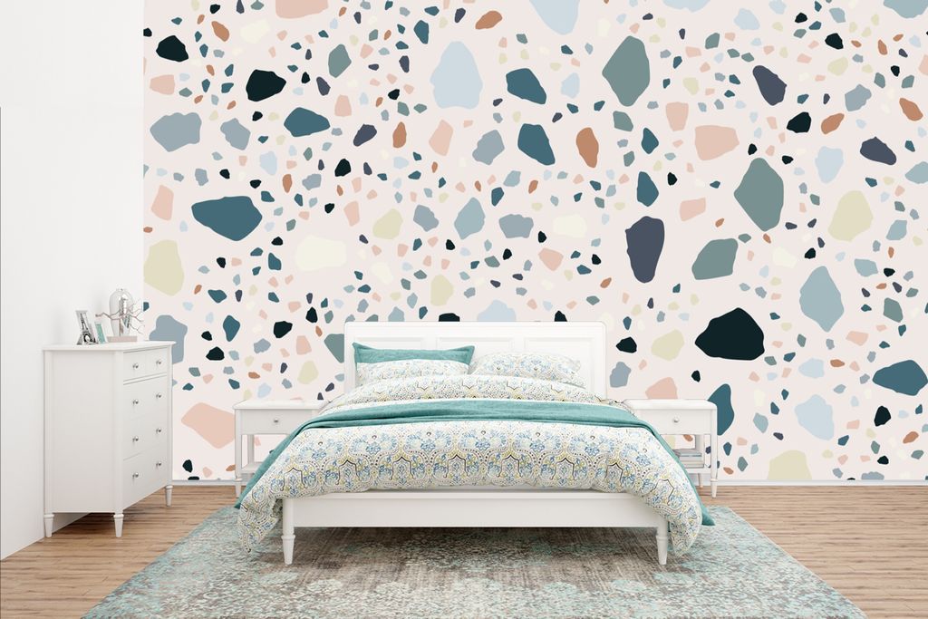 MuchoWow Fototapete für Wohnzimmer oder Schlafzimmer Wandtapete Vinyl Motivtapete Marmor - Steine - Muster - 435x260 cm - Kinderzimmer