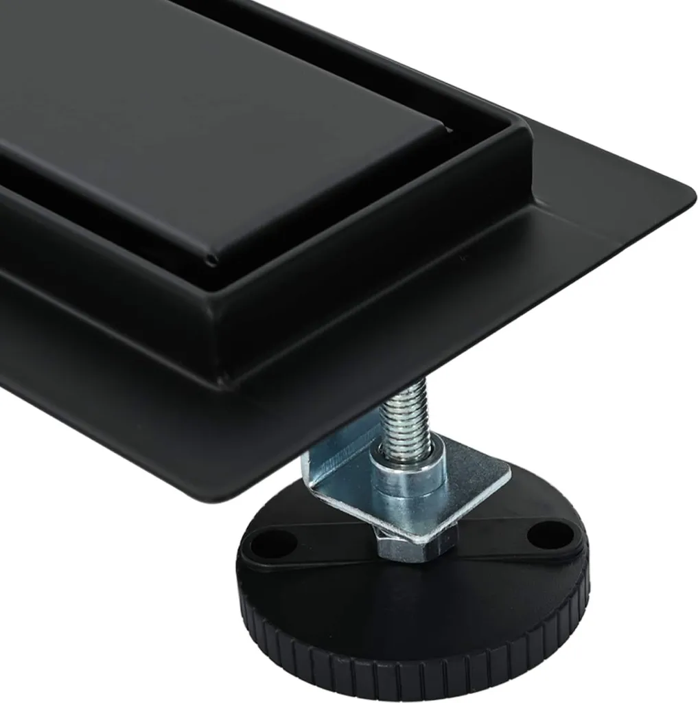 SYFAX™ Scarico Doccia Nero 100 cm | Canalina 2 in 1 Acciaio Inox 304 - 8