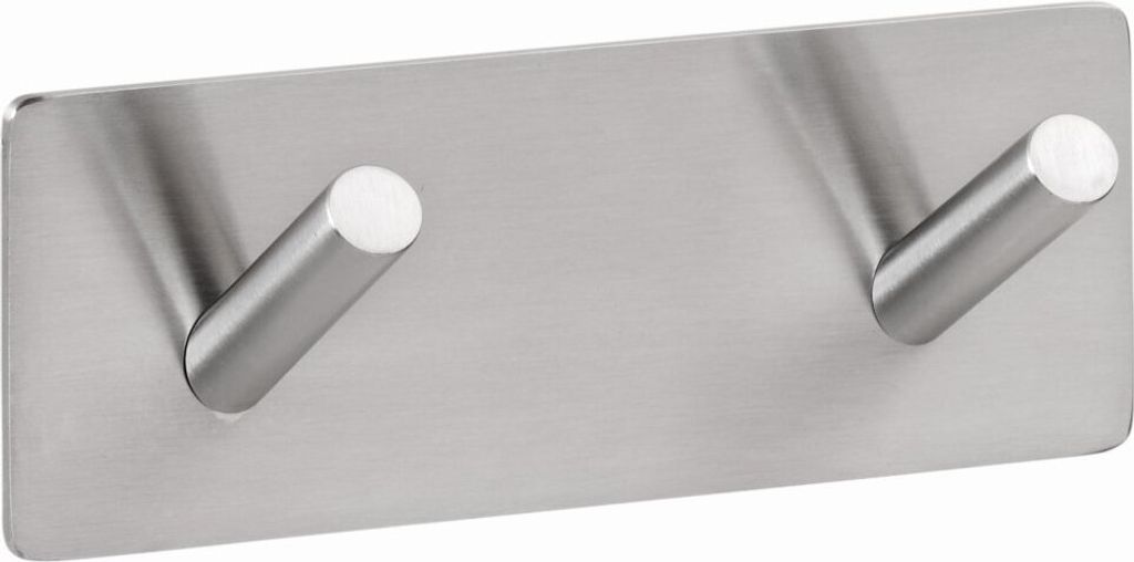 BEASY Kleiderhaken Edelstahl Gebürstet 38x115x45 mm für Bad & Küche >> zum Kleben