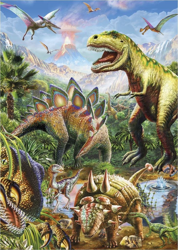 Dino Neon Puzzle - Dinosaurier - 100 Teile