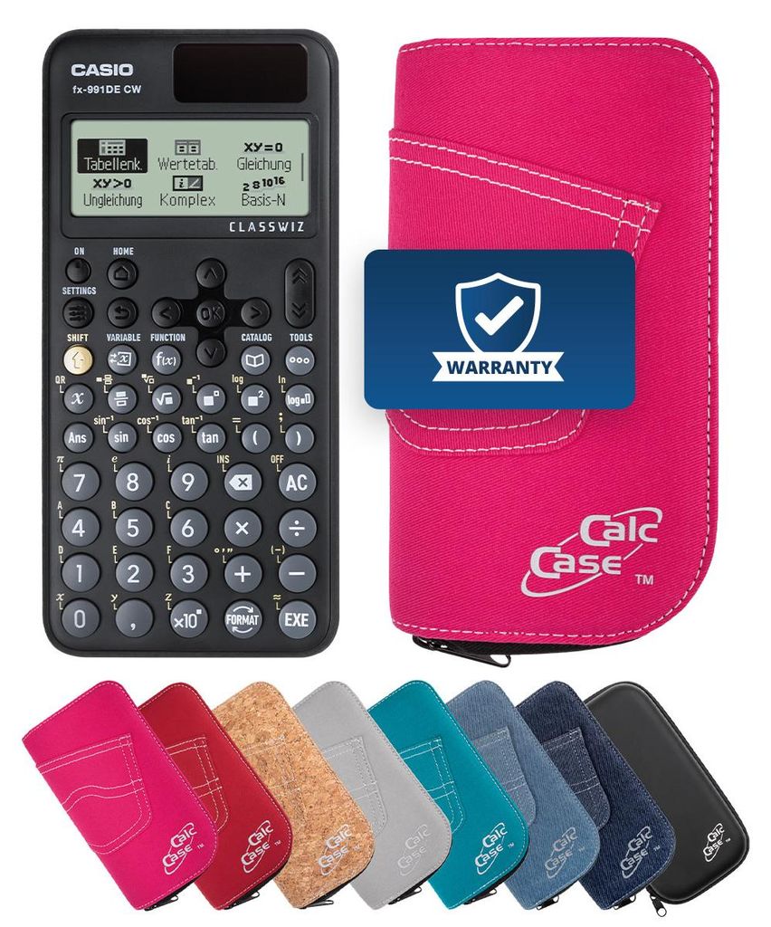 Casio FX-991 DE CW Taschenrechner mit Schutztasche pink