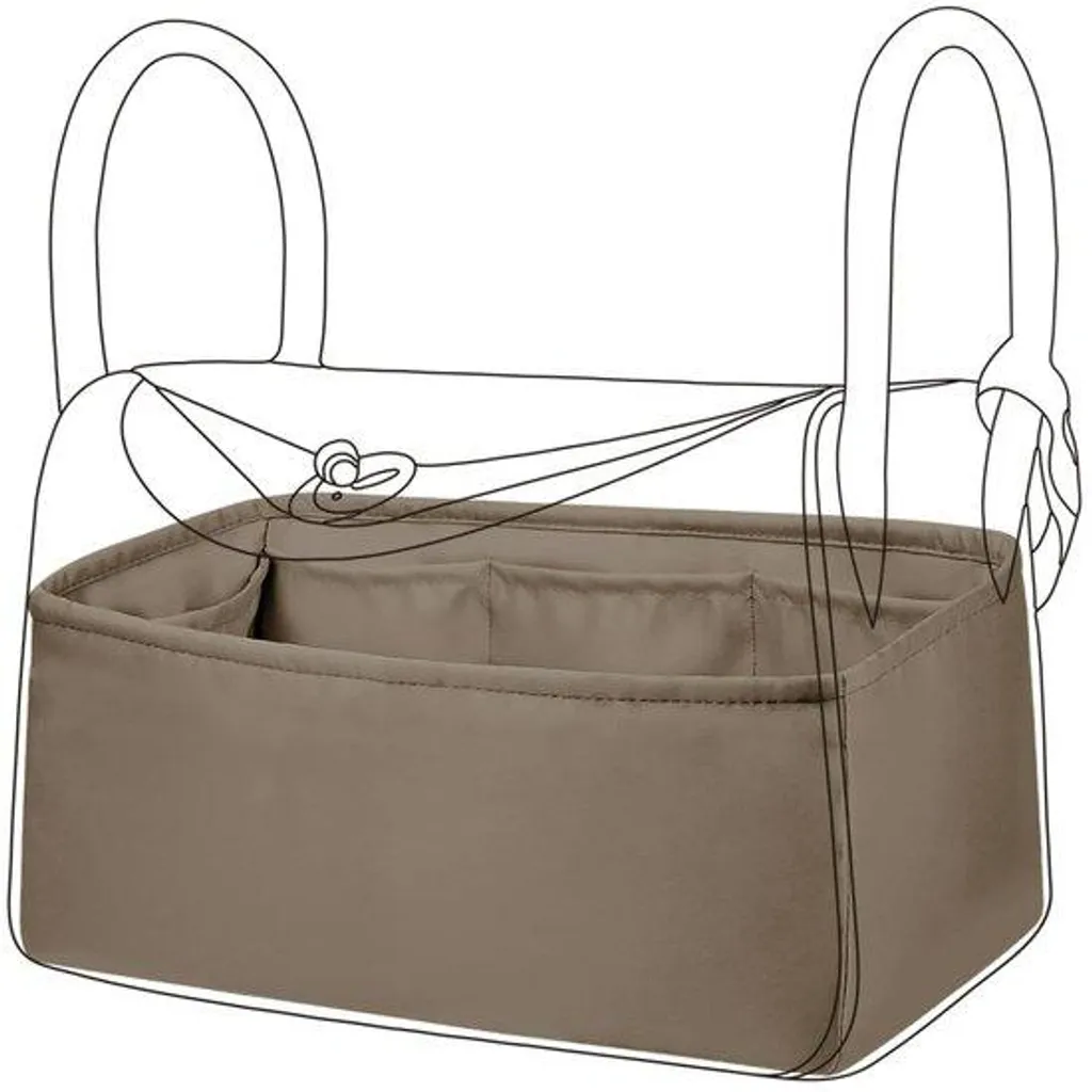 Rangement Intérieur pour Sac de Luxe Lindy 26 30 en Soie Grise