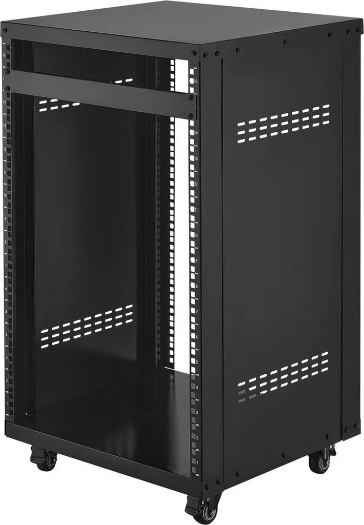 Rack 16U ouvert anti-surchauffe pour ranger vos équipements 90,7 kg