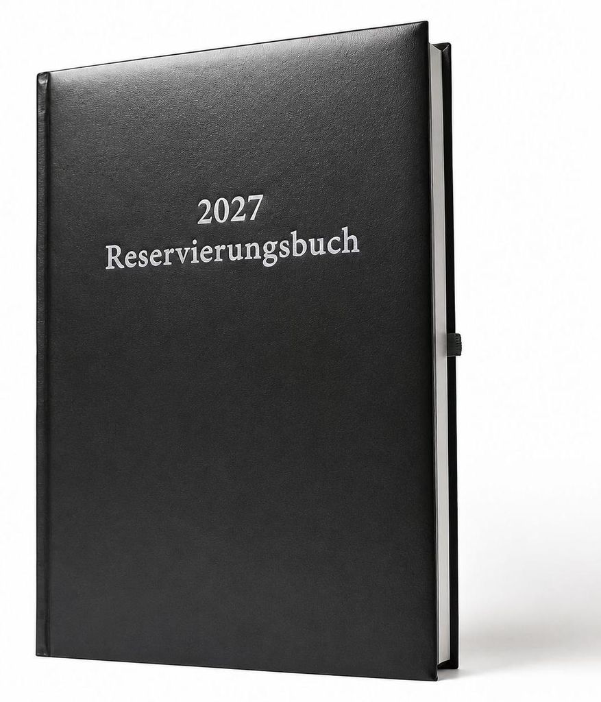2027 ADINA Dickes Reservierungsbuch A4 schwarz 1 Tag auf 2 Produktbild 