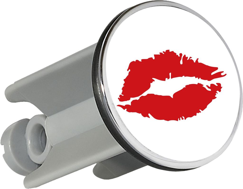 Huuraa Waschbeckenstöpsel Kussmund Lippen 4cm höhenverstellbar Abflussstopfen Geschenkidee