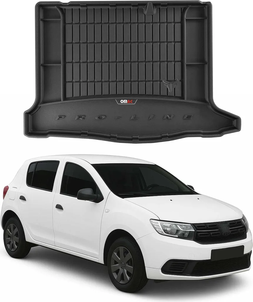 OMAC rivestimento del bagagliaio in gomma per Dacia Sandero 2012-2020 rivestimento del bagagliaio in TPE nero