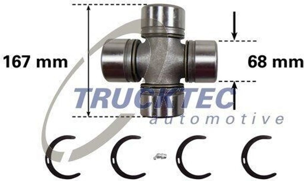 TRUCKTEC AUTOMOTIVE 01.34.037 Gelenk Längswelle passend für MERCEDES-BENZ ACTROS Kardanwelle