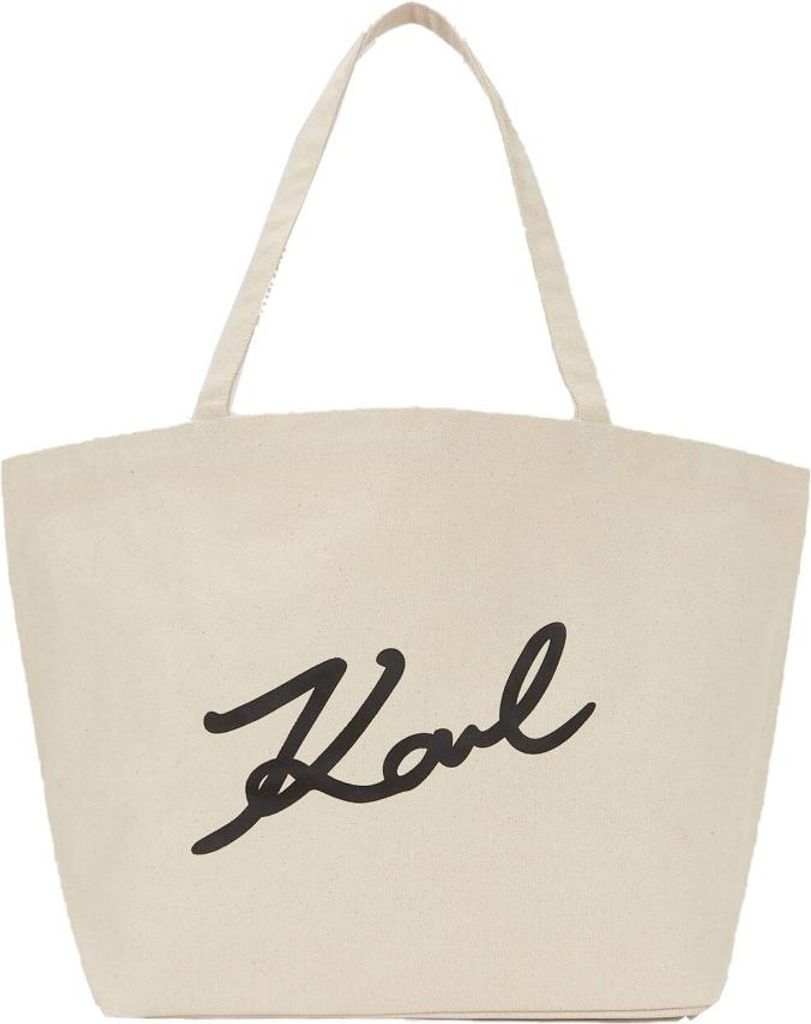 KARL LAGERFELD A3W50108 K SIGNATURE EMB CANVAS SHO Beige