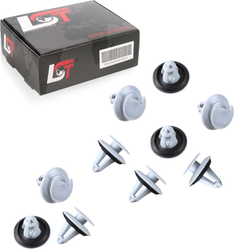 10x Türverkleidungs Befestigungs Clips grau Ø 8 mm für PORSCHE 911 BOXSTER