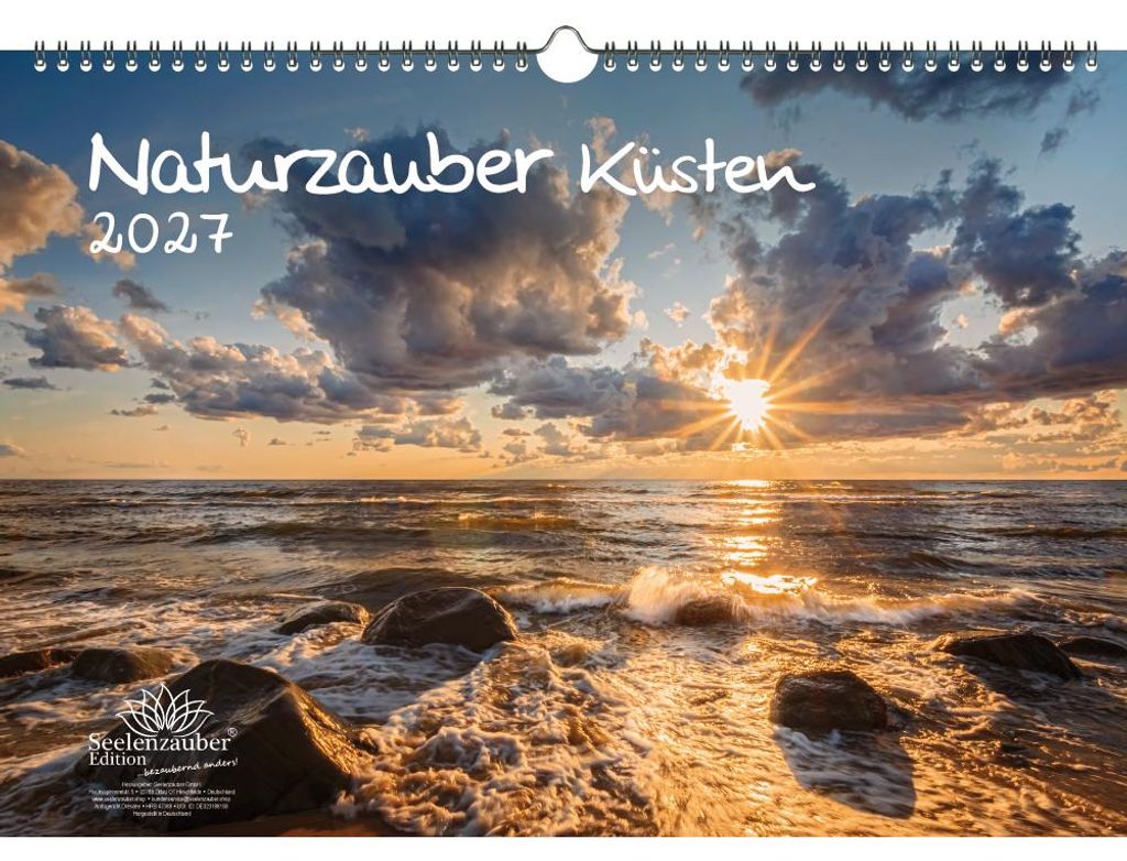 Naturzauber Küsten DIN A3 Kalender für 2027 Urlaub Meer Küste - Seelenzauber