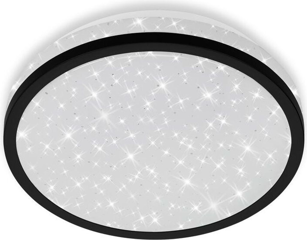 LED Deckenleuchte Deckenlampe Sternenhimmel 24W schwarz Ø21,7cm 4000K Briloner