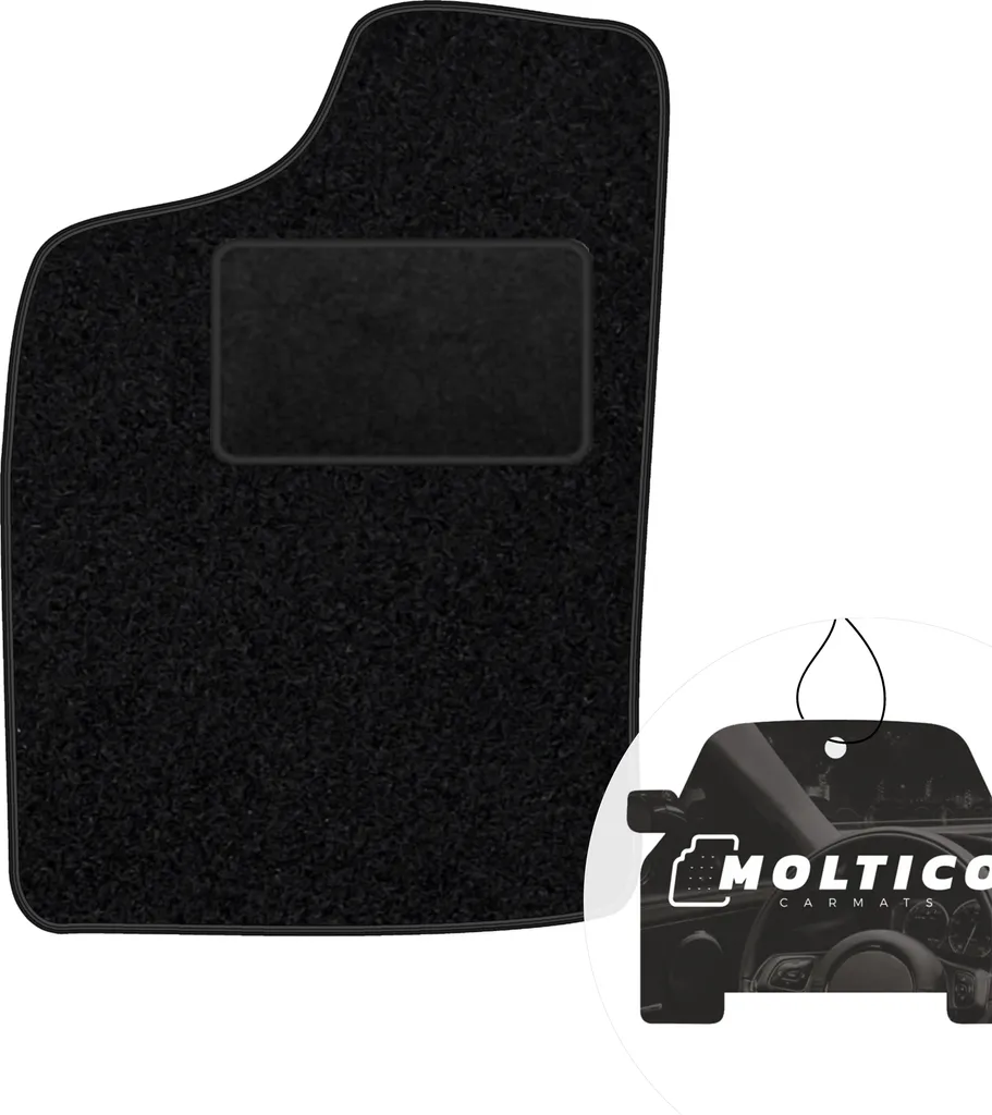 moto-MOLTICO tappetino conducente auto velours lato conducente tappetini auto nero tappetino conducente 1 pezzo adatto per Nissan Navara II 1998-2005