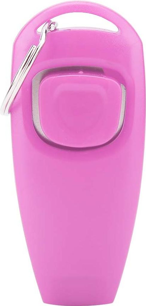 Pet Welpen Clicker Whistle Dog Training Gehorsam Katzentrainer Schlüsselriss -Hilfeklick (Pink)