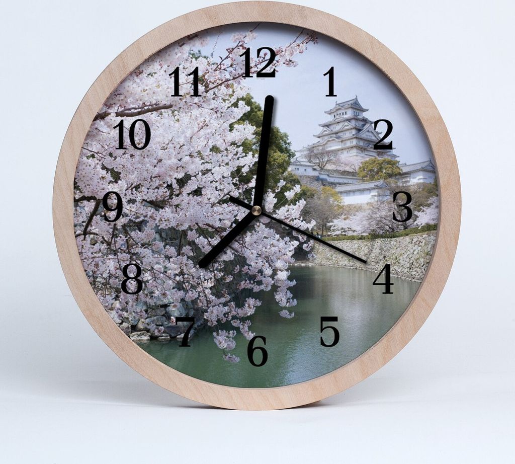 Holzuhr 30fi cm wanduhr - Natur Kirsche