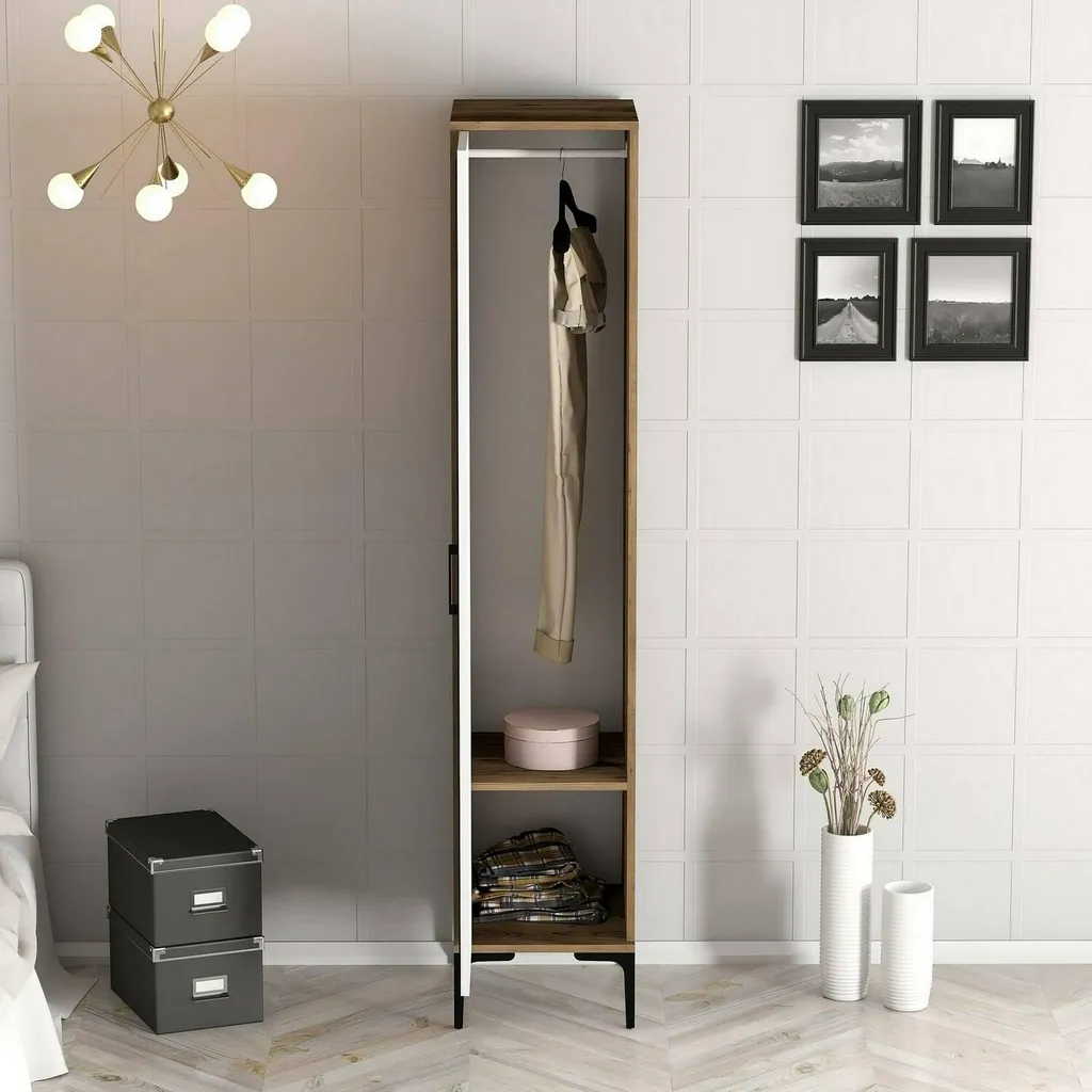 Armoire Compacte Giusta Blanche 1 Porte 40x48 cm à Haute Capacité - 6
