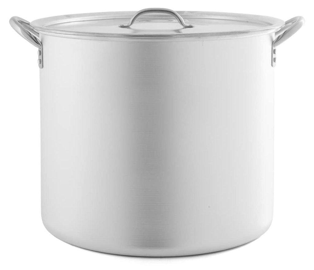 Officine Standard 453034 Tomatentopf aus Aluminium, 34 cm, mit Deckel, Griff aus Edelstahl
