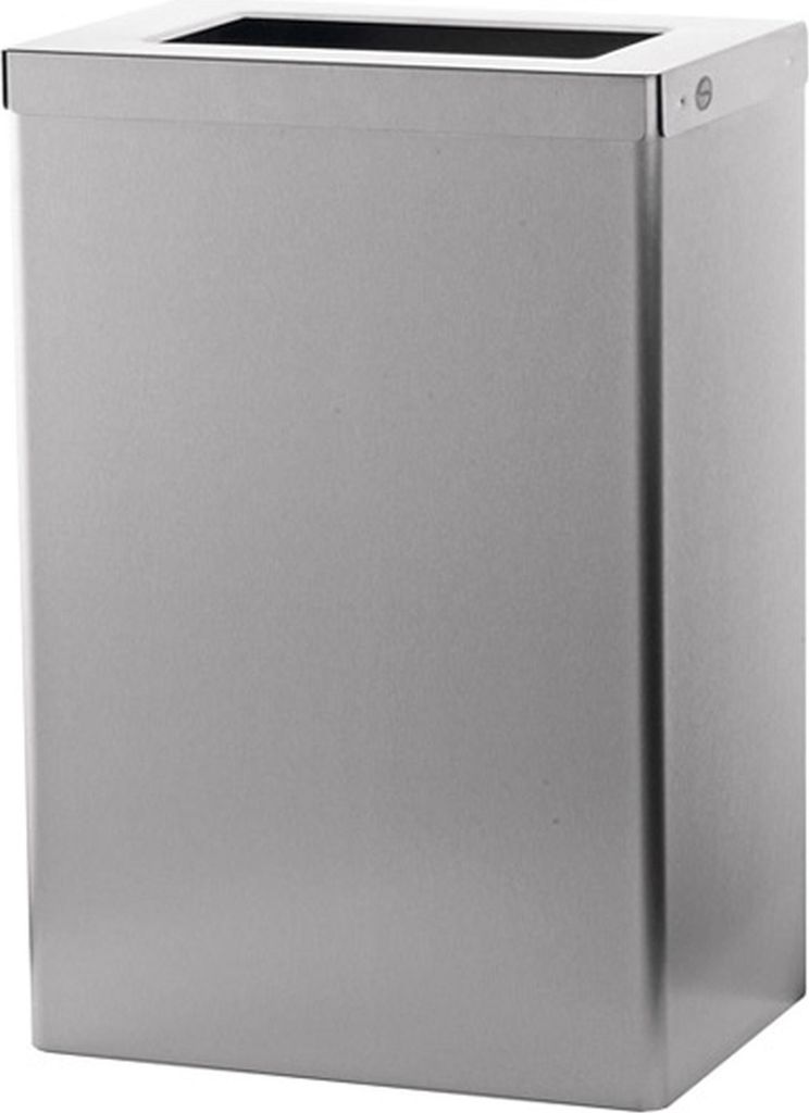 SanTRAL Edelstahl - Abfallbehälter 50 Liter - Mülleimer - offen