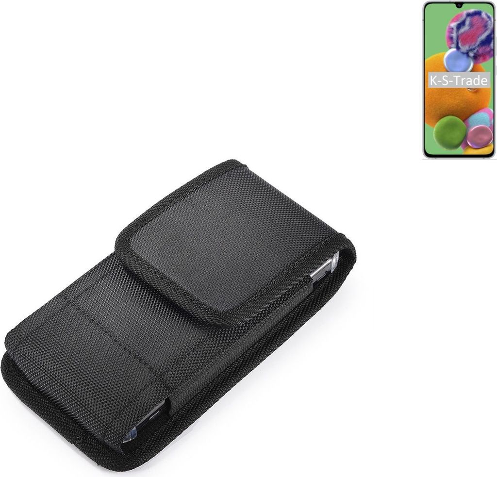 Holster Gürteltasche kompatibel mit Samsung Galaxy A90 5G Holster Gürtel Tasche wasserabweisend Handy Hülle Schutz Hülle Outdoor schwarz K-S-Trade