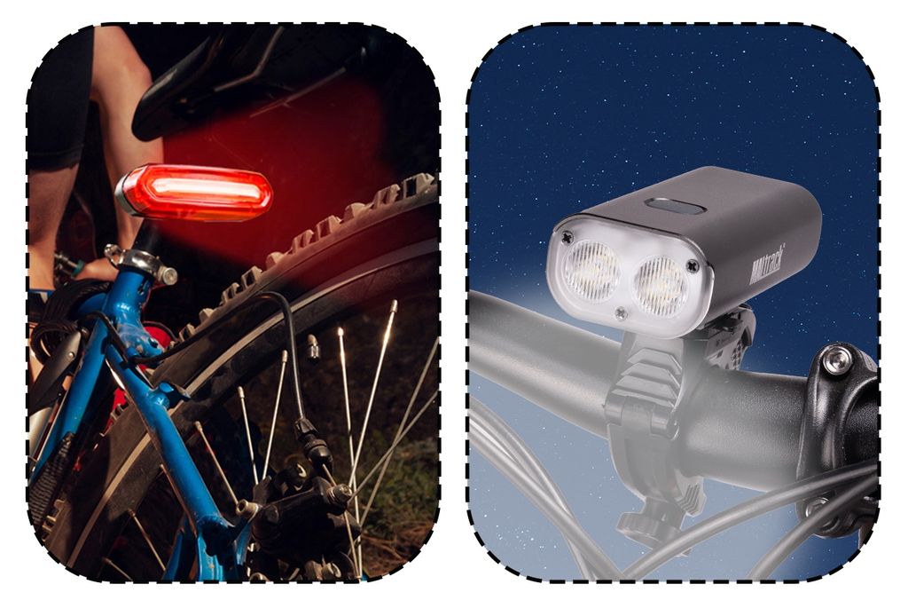 MalTrack Predné a zadné LED svetlo na bicykel Vodotesná