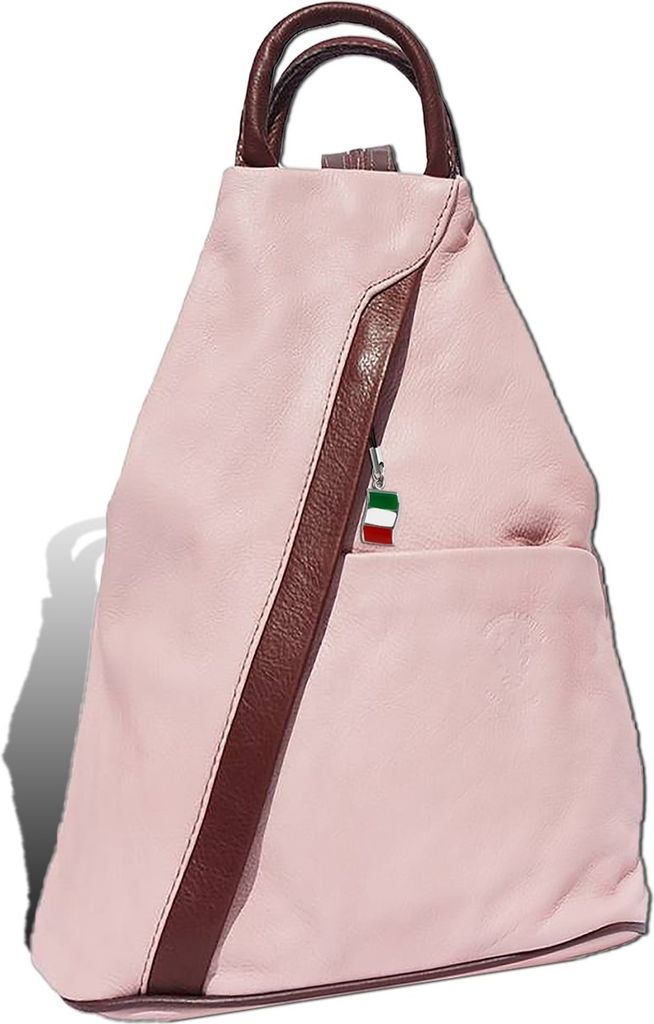 Florence echtes Leder Tasche Damen Rucksack rosa 26x10x32 inklusive Italienanhänger D2OTF604A