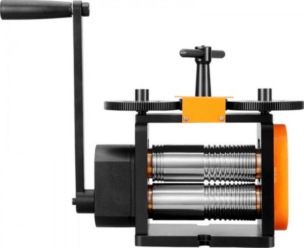 Handwalzwerk PRO – 3-in-1 Metallwalze – 57mm – Einstellbare Dicke – Für Schmuck