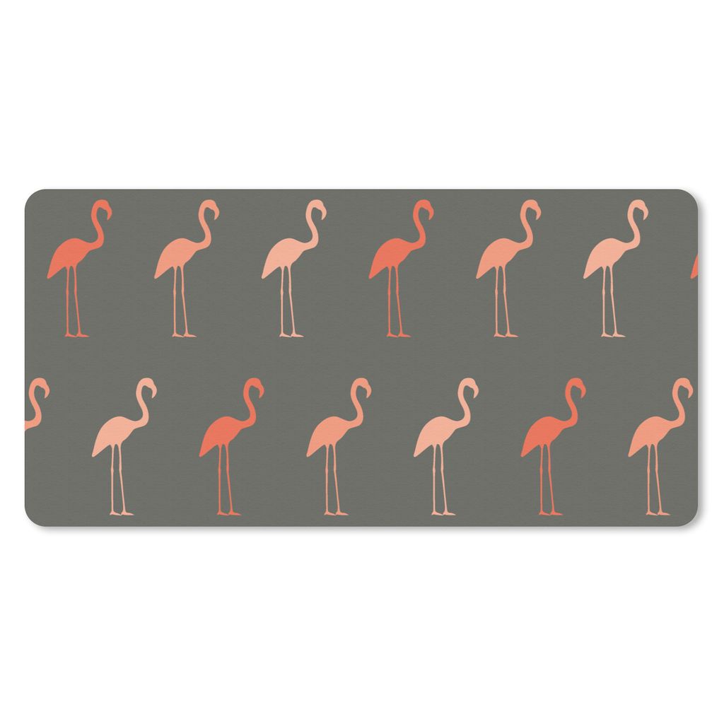 MuchoWow Mauspad Mousepad Flamingo - Vogel - Muster 60x30 cm - Mousepads - Maus Mat - Pad - Mausunterlage - Nachhaltig