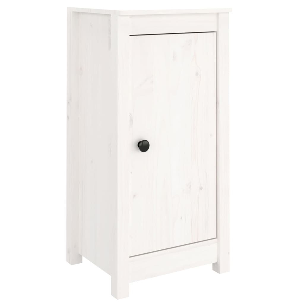 Sideboards 2 Stk. Weiß 39x35x80 cm Massivholz Kiefer