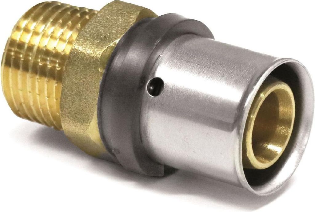 Pressfitting Übergang 40 x 3,5 mm - 1 Zoll AG Alu-Verbundrohr