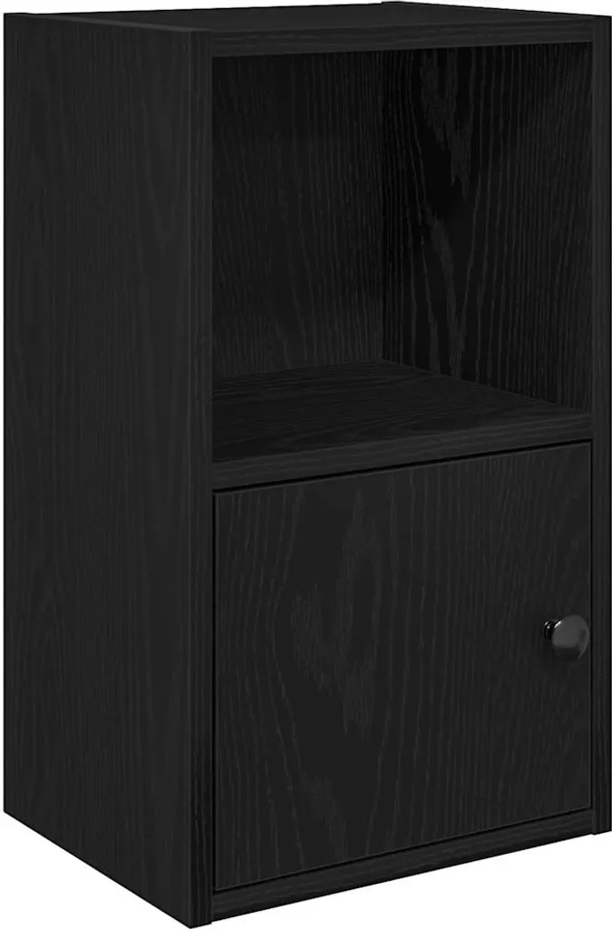 SYFAX™ Libreria Rovere Nero 31x24x52 cm - Scaffale in Legno Multistrato