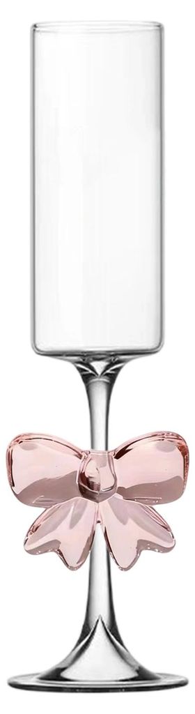 Weingläser, Champagnerflöten mit 3D-Schmetterlingsdekor aus rosa Kunstglas, Weingläser aus Kristallglas für Hochzeiten, Feiern und Jubiläen