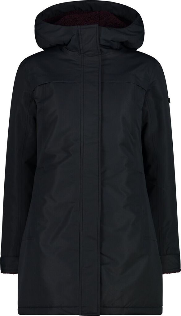 CMP Damen-Parka mit Kapuze, Schwarz, Gr. XS (D36)