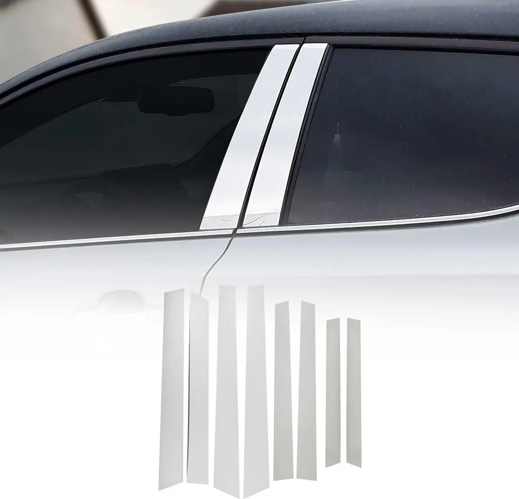 Set 8 Profilati Cromati Montanti Dacia Duster 2010-2018 | Silver Inox