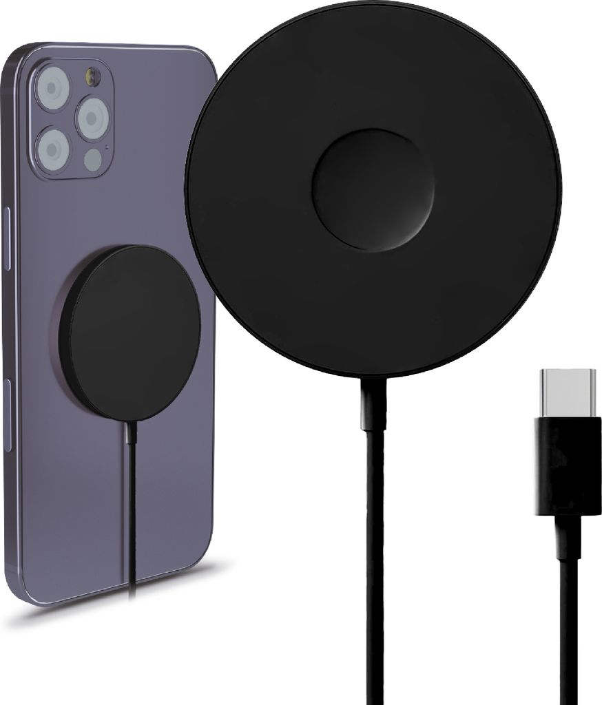 Drahtloses Ladegerät für iPhone, Samsung Galaxy, AirPods, iWatch - Schwarz