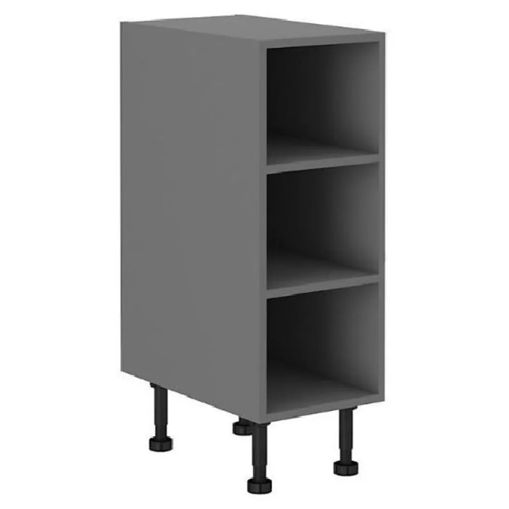 Mobile Basso Aperto NOMIN Antracite 30cm: Scaffale Moderno per Bagno e Soggiorno