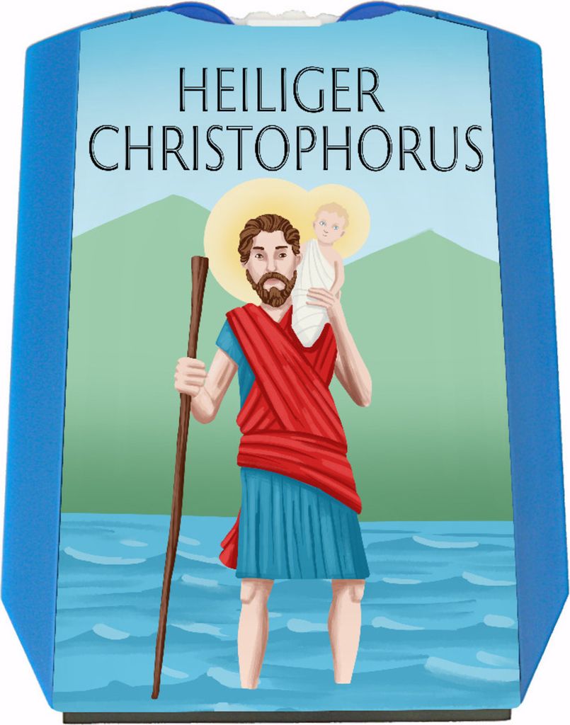 Heiliger Christophorus - HC bunt Parkscheibe mit 2 Einkaufswagenchips