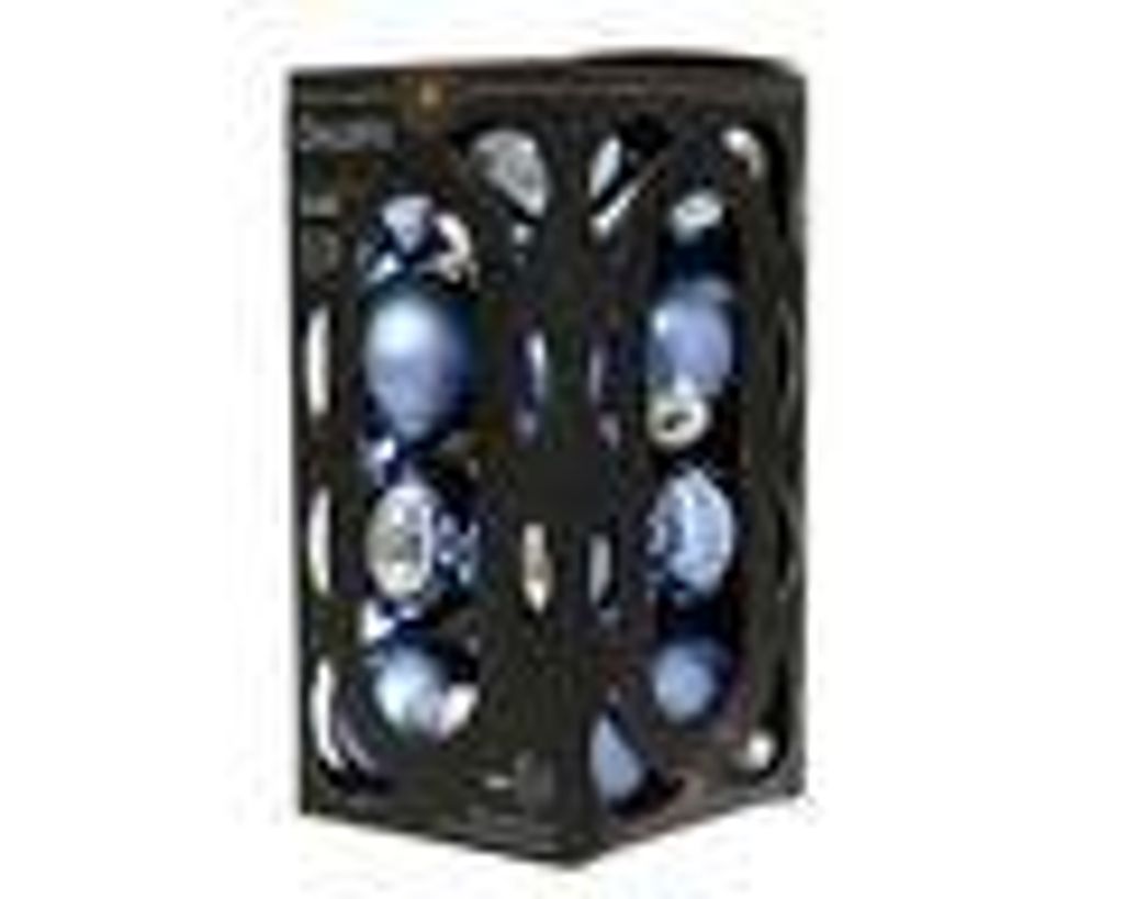 Weihnachtskugeln Glas 4cm 16 Stück - Dämmerungsblau Produktbild 