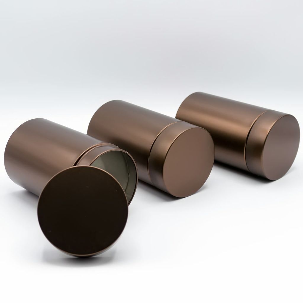 Dosenritter | 3 x runde Teedose / Vorratsdose, metallic Produktbild 5