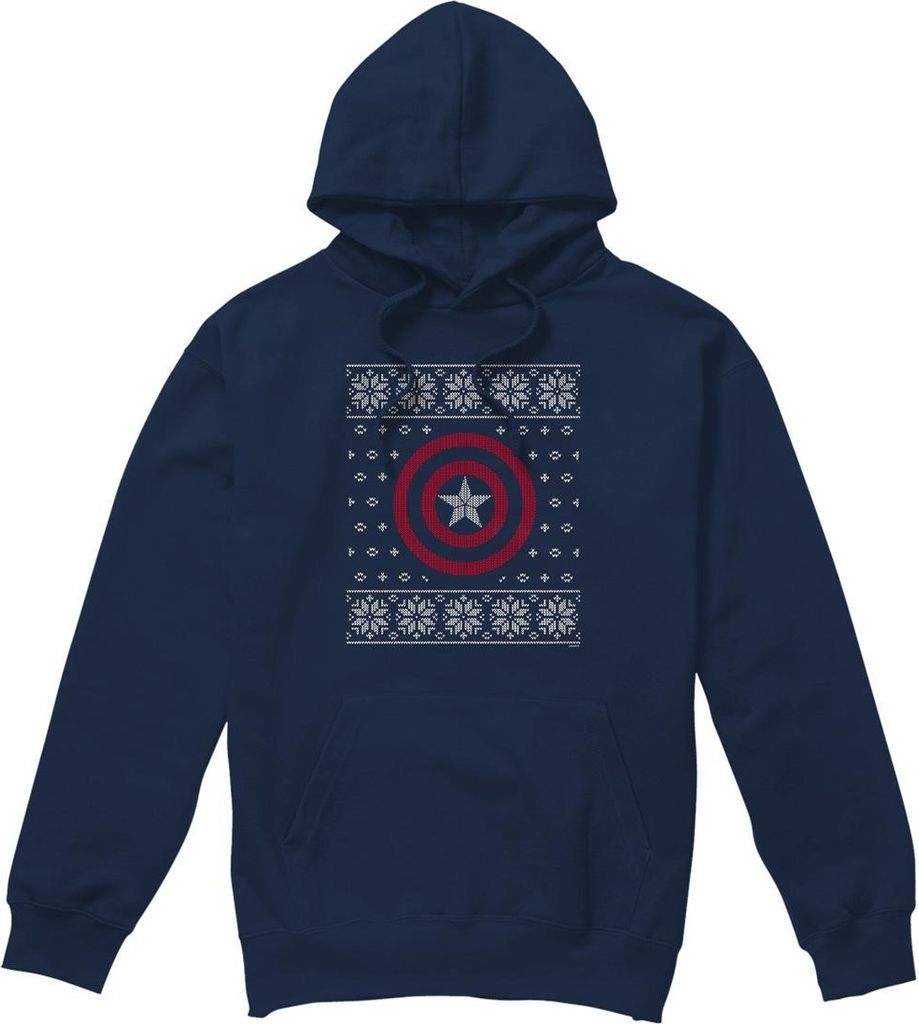Captain America - Kapuzenpullover für Herren TV4770 (XXL) (Marineblau)