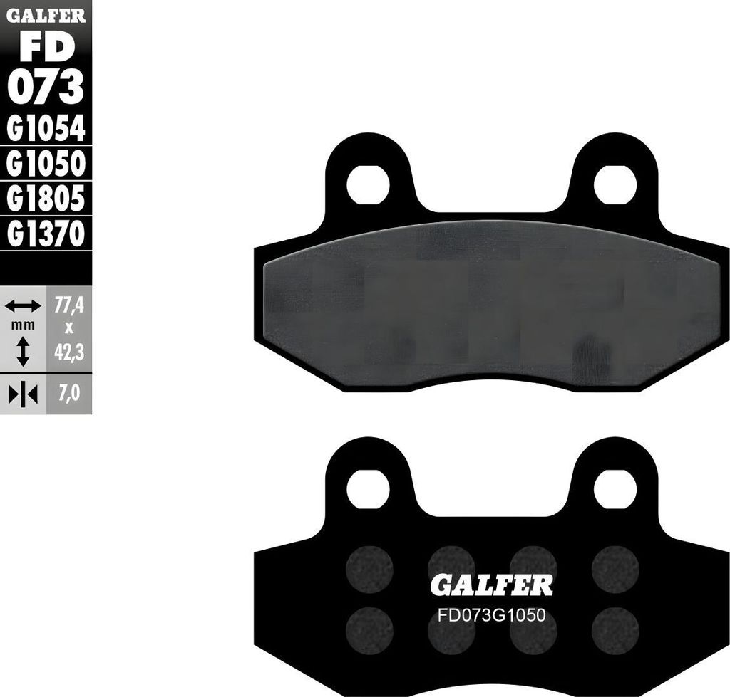 Bremsbeläge Set Galfer 2x FD073G1050 Semi-Metall SCOOTER vorne für Honda MBX F, Hyosung GT 2 i Naked GV Aguila Classic Karion XRX Offraod 6 S R C...