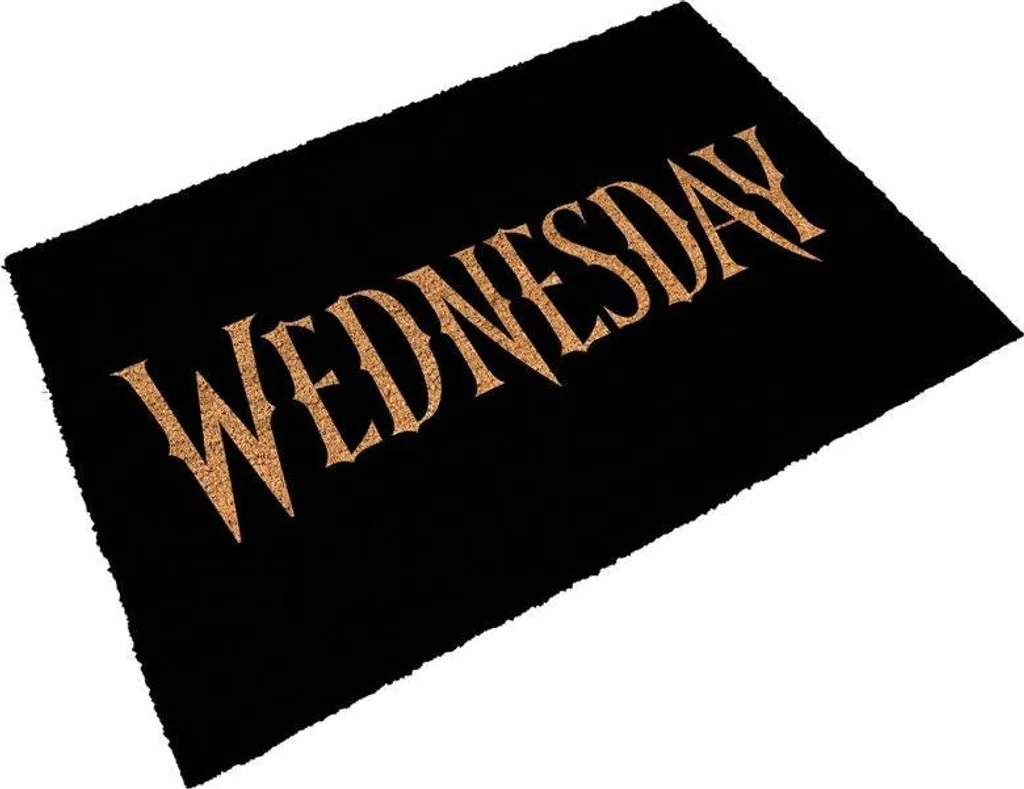 Zerbino Wednesday Addams 40x60 cm - Fibra di Cocco Naturale Logo Ufficiale