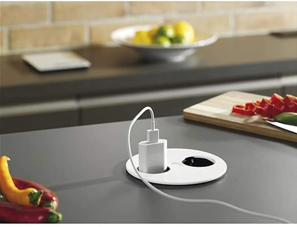 Bloc multiprise Bachmann TWIST rallonge 2m 2 prises blanc intérieur