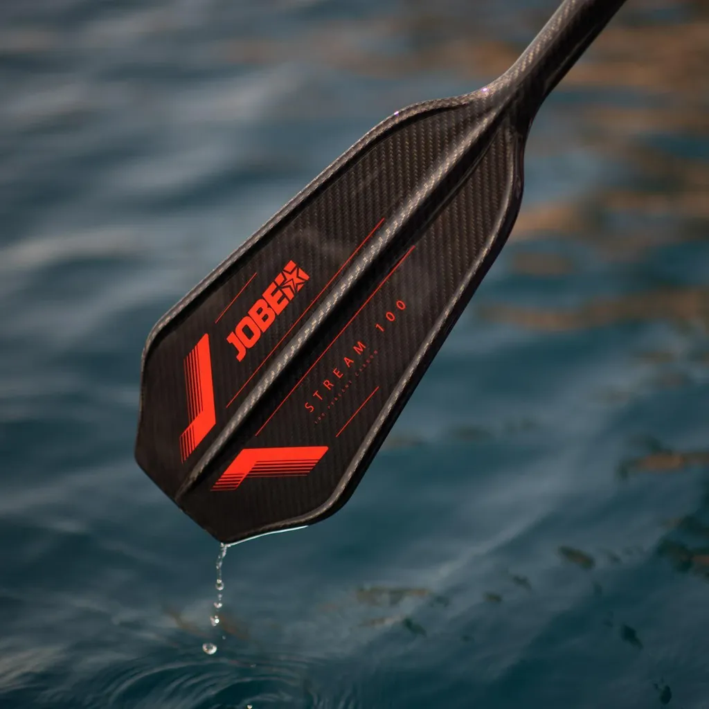 Pagaie de Paddle Carbon Jobe Stream 100, 3 sections réglables, LIME