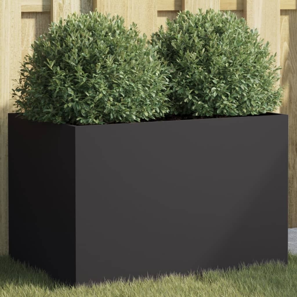 Maison Exclusive - Pflanzkübel Schwarz 62x40x39 cm Stahl
