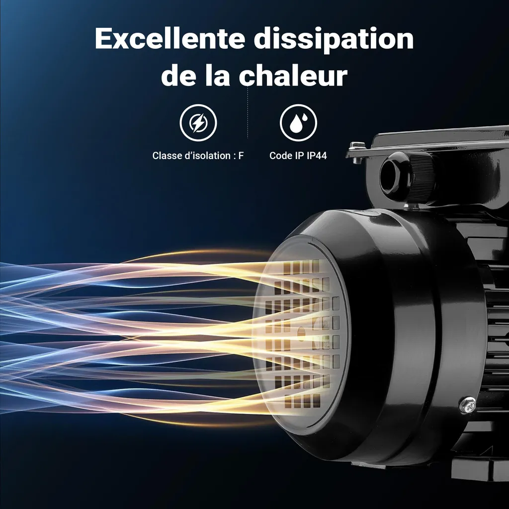 Moteur Électrique 4 Pôles Asynchrone à Faible Vibration et Haute Fixation - 6