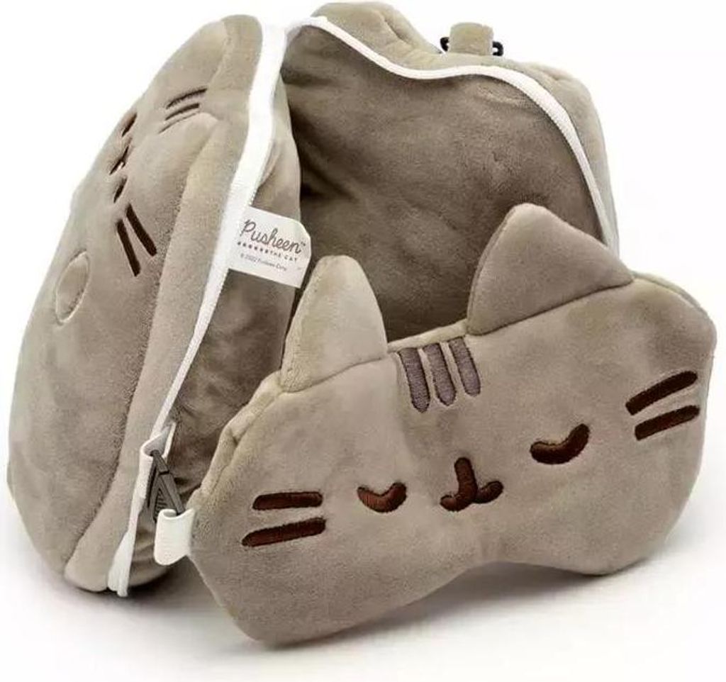 Kot Pusheen poduszka podróżna + maseczka maskotka Zdjęcie produktu 