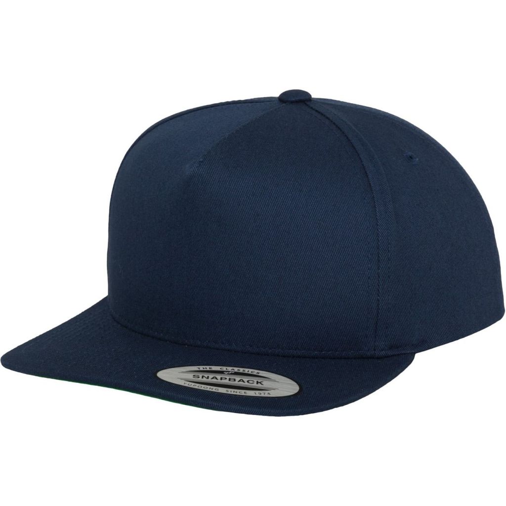 FLEXFIT 6007 | Classic 5 Panel Snapback Cap / Kappe / Mütze / Hut - Farbe: Navy - Größe: One Size