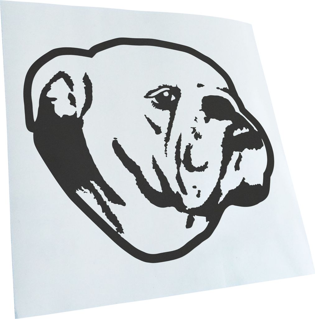 Kiwistar - Autoaufkleber - Bulldog Hund - Dunkelgrau - 24x20cm - Aufkleber für Auto, Laptop, Fahrrad, LKW, Motorrad mehrfarbig JDM Decal Racing